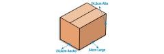 Caja de Cartón 34x24,5x24,5cm Canal Sencillo