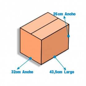 Caja de Cartón 43,5x32x26cm Canal Sencillo