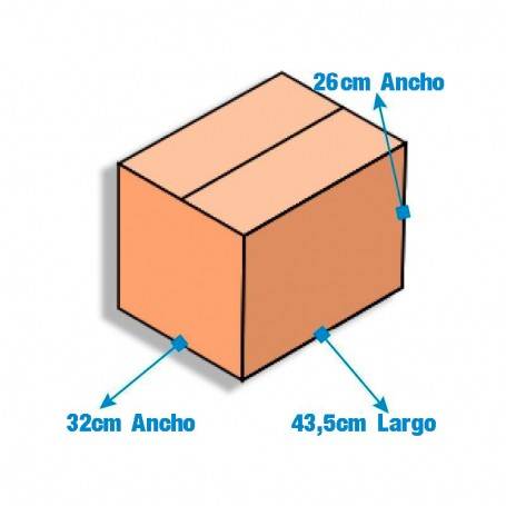 Caja de Cartón 43,5x32x26cm Canal Sencillo