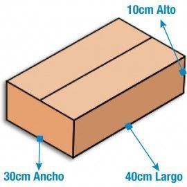 Caja de Cartón 40x30x10cm Canal Sencillo Plana