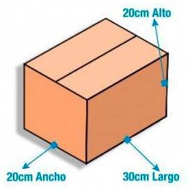 Caja de Cartón 30x20x20cm Canal Doble