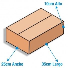 Caja de Cartón 35x25x10cm Canal Sencillo