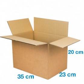 Caja de Cartón 35x23x25cm Canal Sencillo HQ