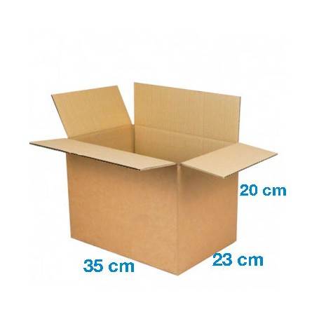 Caja de Cartón 35x23x25cm Canal Sencillo HQ