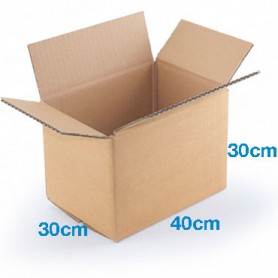 Caja de Cartón 40x30x30cm Canal Doble