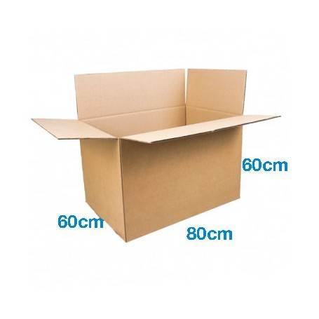 Caja de Cartón 80x60x60cm Canal Sencillo