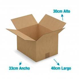 Caja de Cartón 40x33x30cm Canal Sencillo