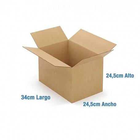 Caja de Cartón 34x24,5x24,5cm Canal Doble