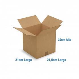 Caja de Cartón 31x21,5x32cm Canal Doble