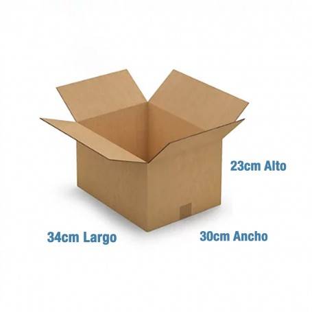 Caja de Cartón 34x30x23cm Canal Doble