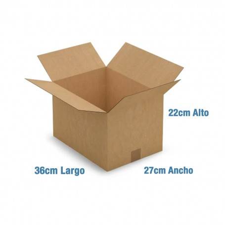 Caja de Cartón 36x27x22cm Canal Doble