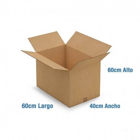 Caja de Cartón 60x40x60cm Canal Doble