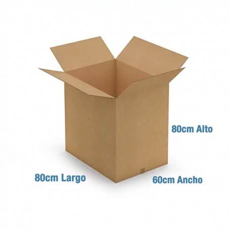 Caja de Cartón 80x60x80cm Canal Doble