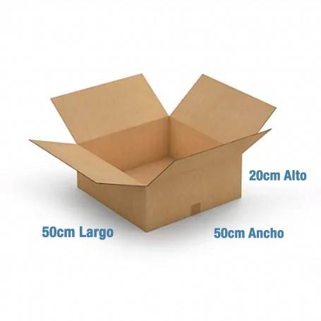 Caja de Cartón 50x50x20cm Canal Sencillo