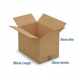 Caja de Cartón 35x25x20cm Canal Doble