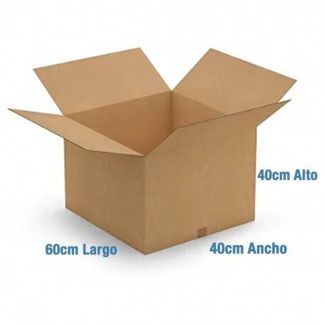 Caja de Cartón 60x40x40cm Canal Doble Medida Exterior
