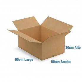 Caja de Cartón 90x50x30cm Canal Doble Plana Ropa
