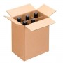 Caja Cartón Marrón Para 6 Botellas Con Separador