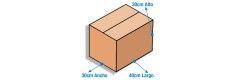 Caja de Cartón 40x30x30cm Canal Doble Kraft Exterior e Interior