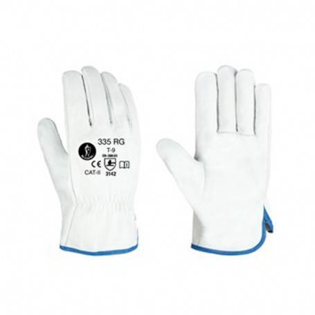 Guantes de Guantes Cabritilla Flor de Piel Blanco Natural | Alta Resistencia y Confort