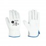 Guantes de Guantes Cabritilla Flor de Piel Blanco Natural | Alta Resistencia y Confort