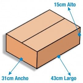 Caja de Cartón 43x31x15cm Canal Sencillo A3