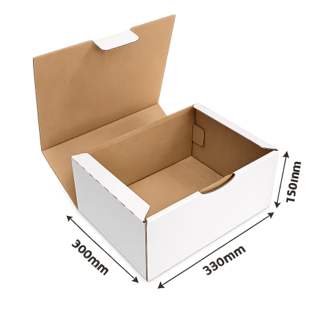 Caja Postal 33x30x15cm Blanco Exterior