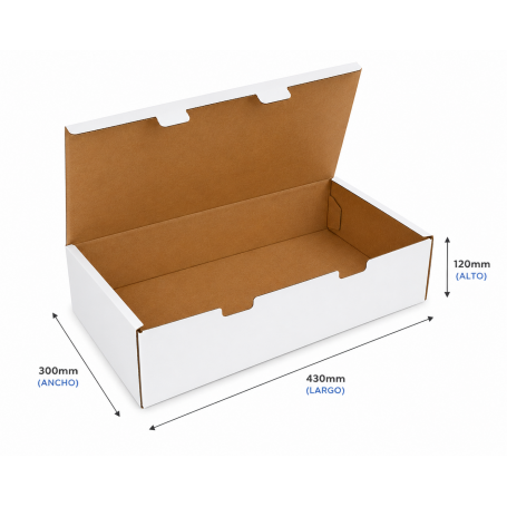 Caja Postal 43x30x12cm Blanco Exterior