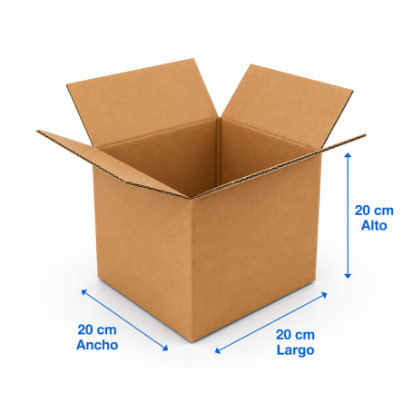 Caja de Cartón 20x20x20cm Canal Doble