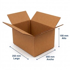 Caja de Cartón 25x20x10cm Canal Sencillo