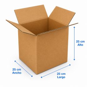 Caja de Cartón 25x25x25cm Canal Sencillo