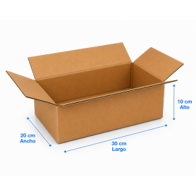 Caja de Cartón 30x20x10cm Canal Sencillo