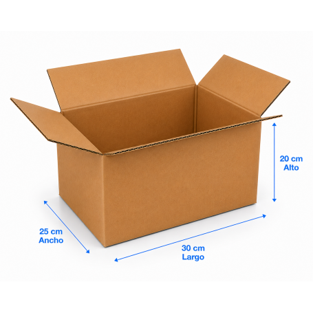 Caja de Cartón 30x25x20cm Canal Doble