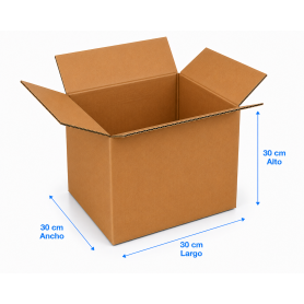 Caja de Cartón 30x30x30cm Canal Sencillo