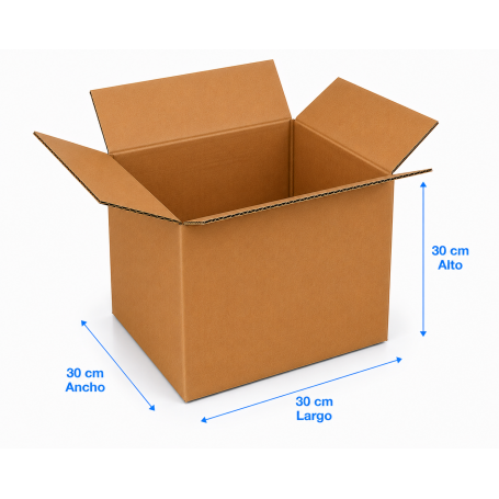 Caja de Cartón 30x30x30cm Canal Sencillo