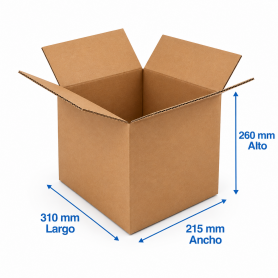 Caja de Cartón 31x21,5x26cm Canal Sencillo
