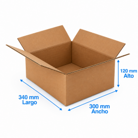 Caja de Cartón 34x30x12cm Canal Doble
