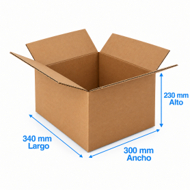 Caja de Cartón 34x30x23cm Canal Doble