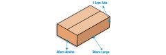Caja de Cartón 50x30x15cm Canal Sencillo