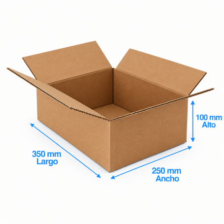 Caja de Cartón 35x25x10cm Canal Sencillo
