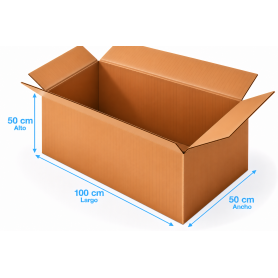 Caja de Cartón de 100x50x50cm Canal Doble