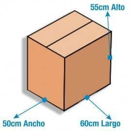 Caja de Cartón 60x50x55cm Canal Doble Kraft Exterior e Interior