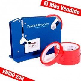 Precintadora Cierra Bolsas + 6 Rollos Rojos