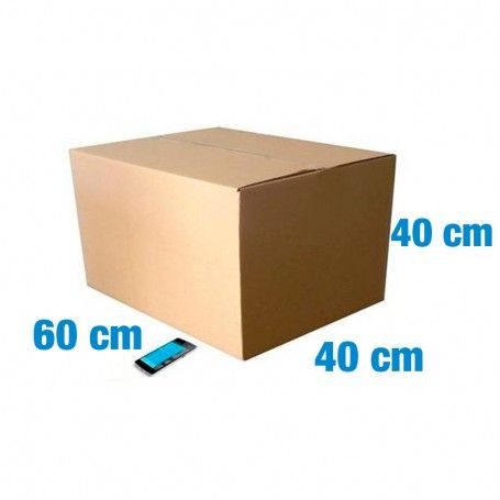 Caja de Cartón 60x40x40cm Canal Doble Kraft Exterior e Interior