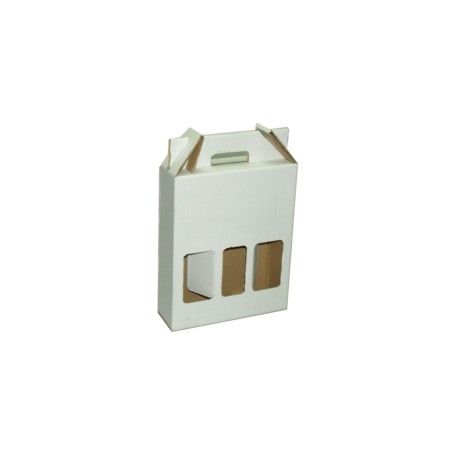 Caja de Cartón para 3 Botellas con Ventana