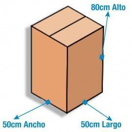 Caja de Cartón 50x50x80cm Canal Doble Kraft Exterior e Interior