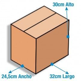 Caja de Cartón 32x24,5x30cm Canal Doble